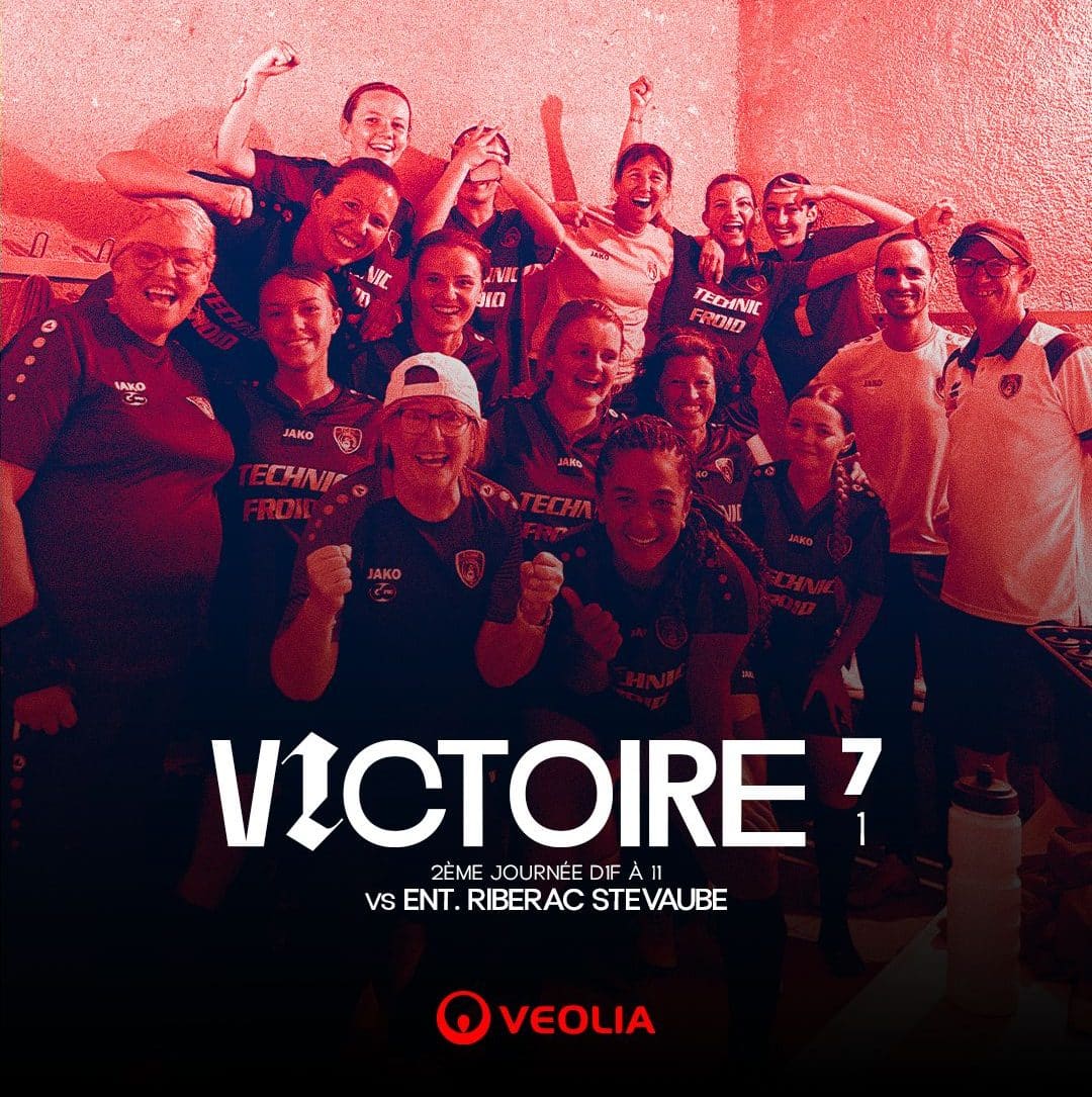 Victoire équipe féminine FCSM vs CA Riberac, 7-1, 20 septembre 2026