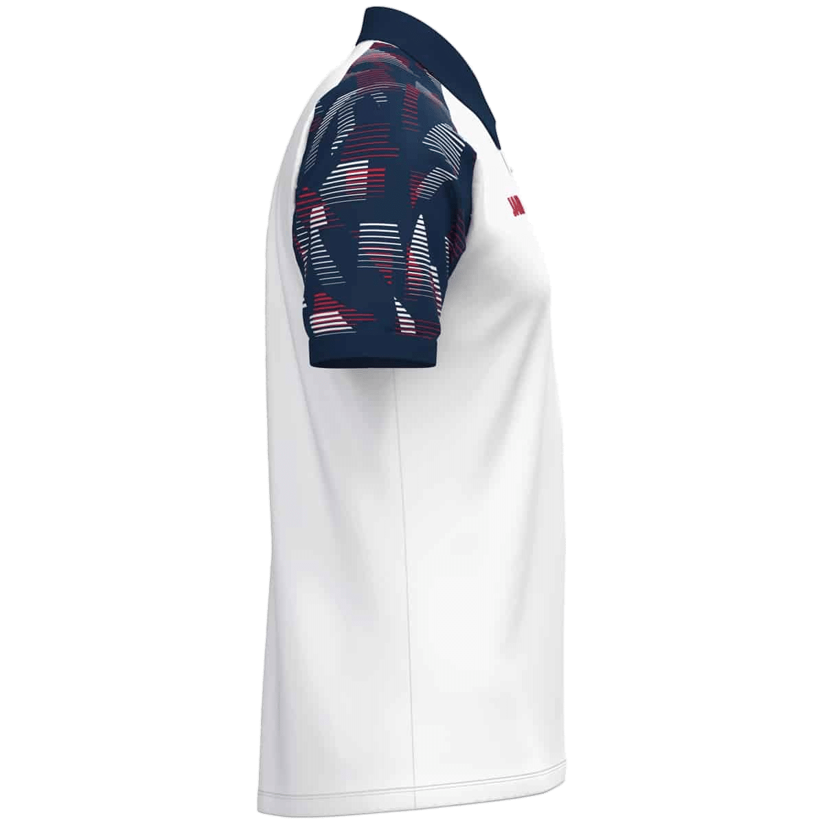 JAKO Polo Sonic – blanc/marine/rouge – vue 4