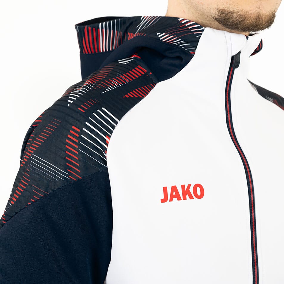JAKO Veste à capuche Sonic – blanc/marine/rouge – vue 5