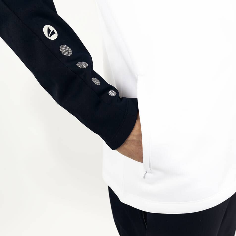 JAKO Veste à capuche Sonic – blanc/marine/rouge – vue 6