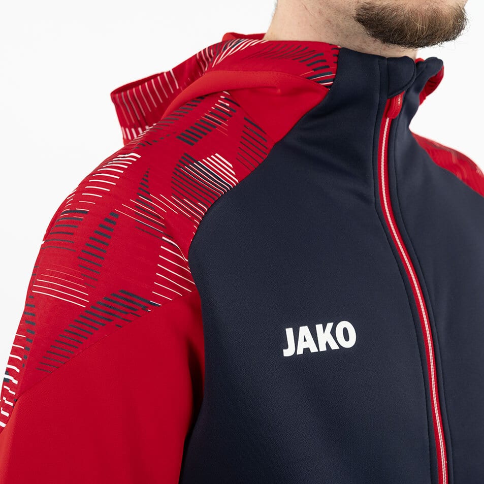 JAKO Veste à capuche Sonic – marine/rouge – vue 6