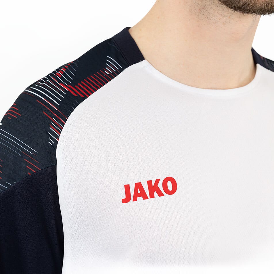 JAKO Maillot Sonic ML – blanc/marine/rouge – vue 5