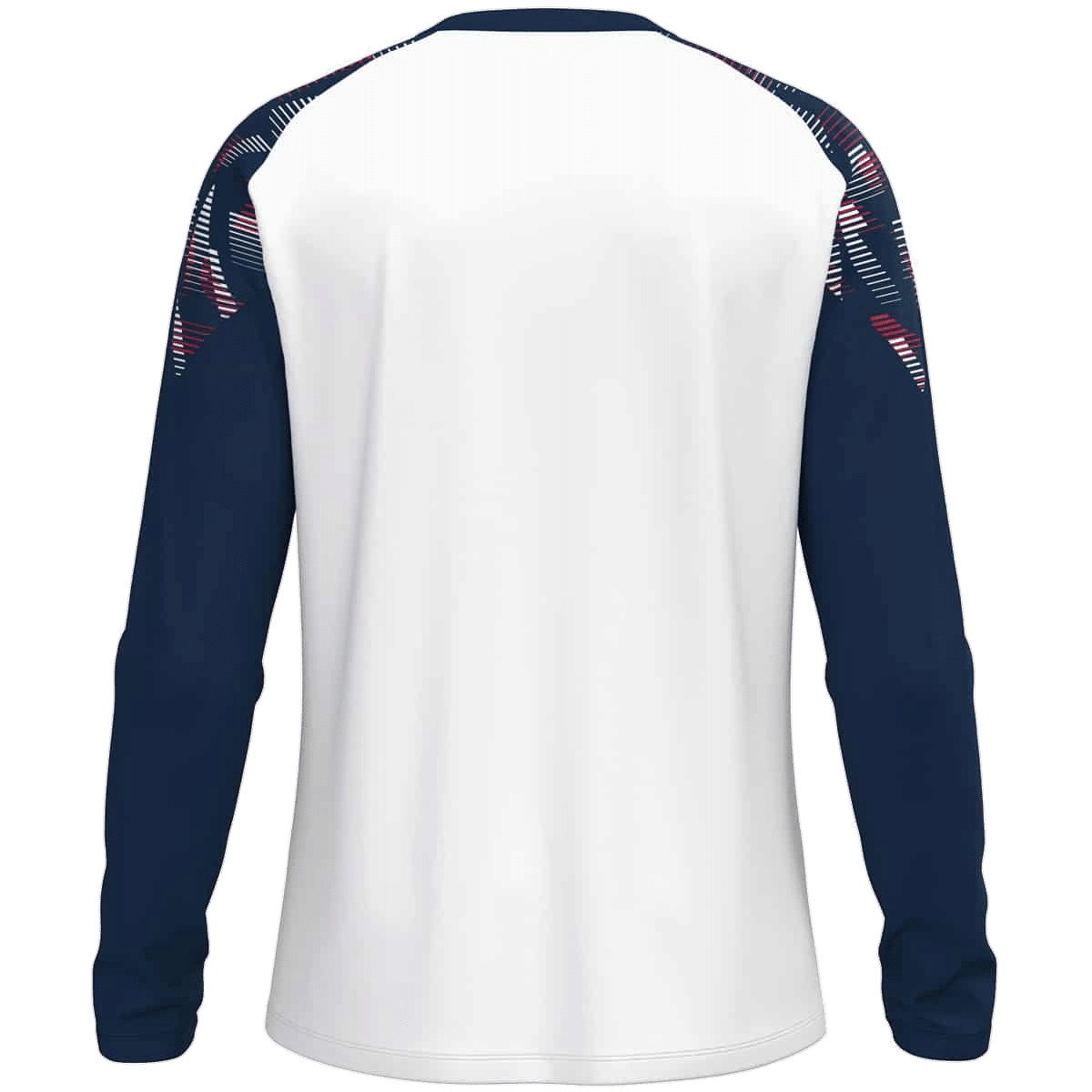 JAKO Maillot Sonic ML – blanc/marine/rouge – vue 3