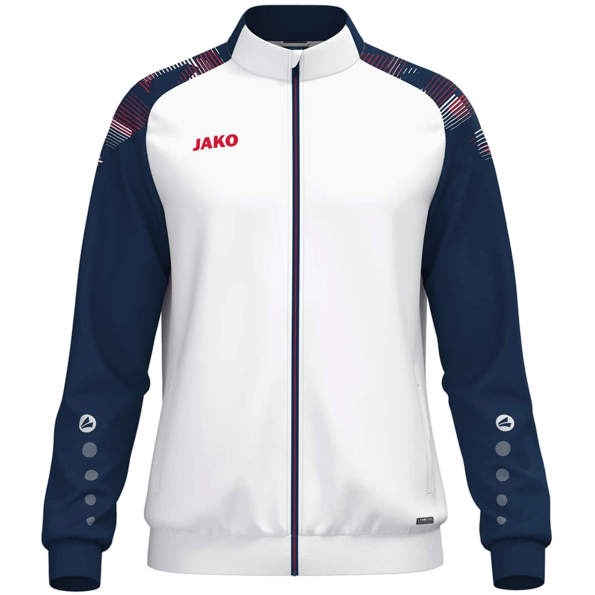 JAKO Veste polyester Sonic – blanc/marine/rouge